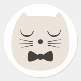 Puss Whiskas. Runder Aufkleber