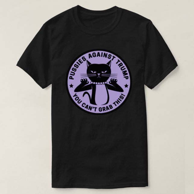 Pussies gegen Trump Lila Angepasster T - Shirt (Design vorne)