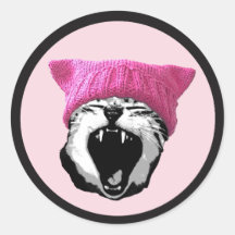 Pussy-hat-Aufkleber - 3"