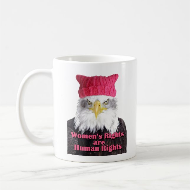 Pussy-Hut-Adler-Tasse der Frauen die Rechte Kaffeetasse (Links)