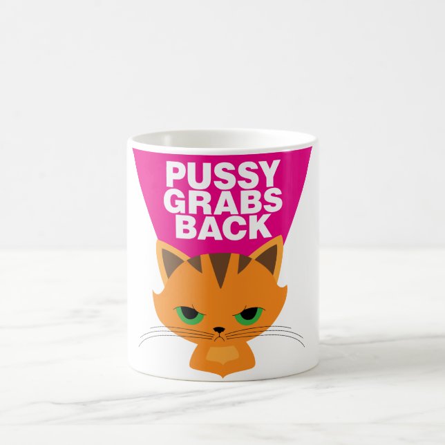 Pussy-Zupacken zurück Kaffeetasse (Mittel)