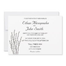 Pussywillow Branches Hochzeitseinladung