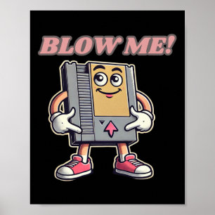 Pust mich lustiger Retro-Spieler  Poster