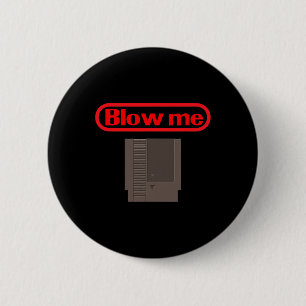 Pust mich Retro-Videospiel Old School Gamer Button