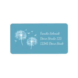 Pusteblume - türkis | romantischer adressaufkleber