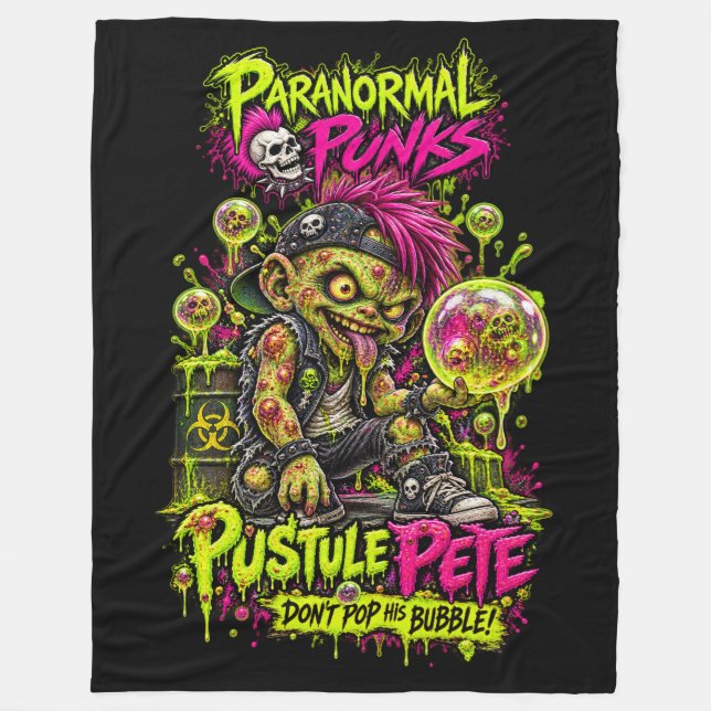 Pustule Pete - Paranormale Punks Fleece-Decke Fleecedecke (Vorderseite)
