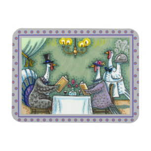 PUTEN-FEINESSEN, ERNTEDANK-FEST-VOGEL-HUMOR MAGNET