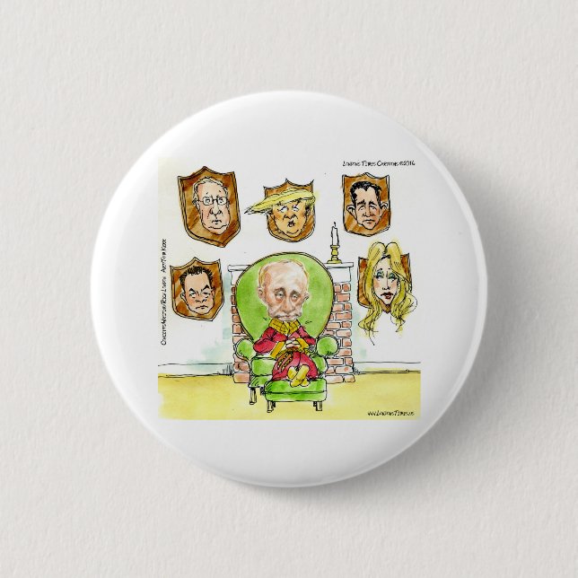 Putin der Jäger bekommt meinen Präsidenten Trump n Button (Vorderseite)