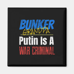 Putin ist ein Kriegsverbrecher Ukraine Ukrainisch  Magnet