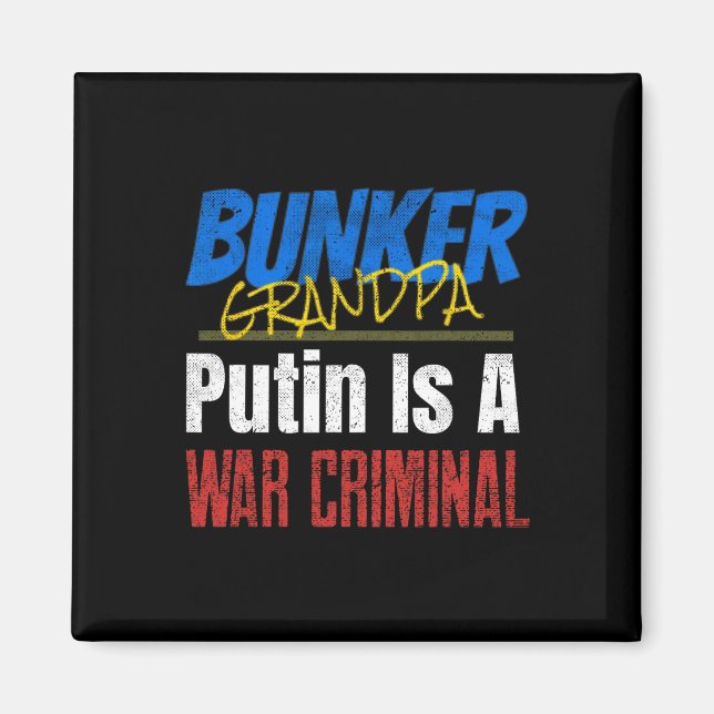 Putin ist ein Kriegsverbrecher Ukraine Ukrainisch  Magnet (Vorne)