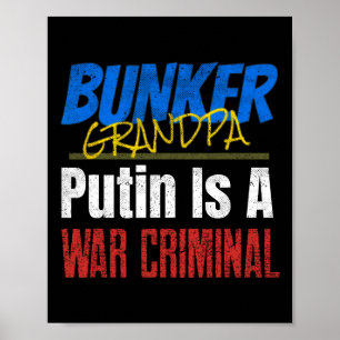 Putin ist ein Kriegsverbrecher Ukraine Ukrainisch Poster