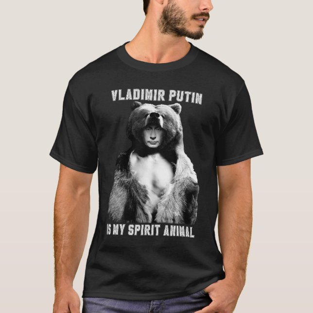Putin ist mein Geistertier in Russland T-Shirt (Vorderseite)