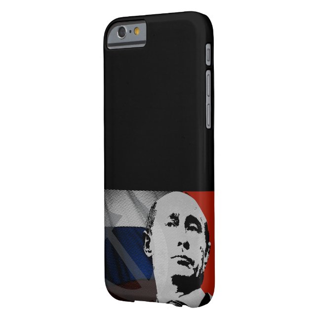 Putin mit russischer Flagge Case-Mate iPhone Hülle (Rückseite Links)