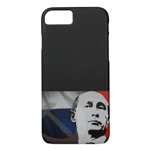Putin mit russischer Flagge Case-Mate iPhone Hülle (Rückseite)