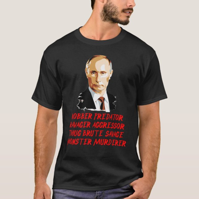 PUTIN MOD 9 MONSTER MURDERER BRUTE SPARUNG T-Shirt (Vorderseite)
