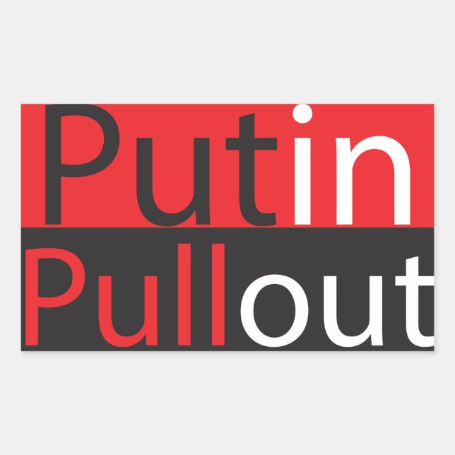 Putin Pullout Rechteckiger Aufkleber (Vorderseite)
