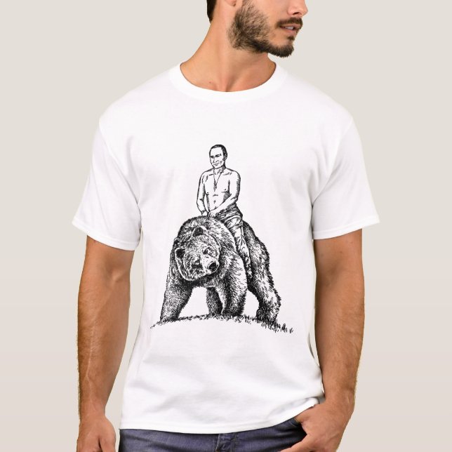 Putin reitet ein Bär in der Politik Russlands T-Shirt (Vorderseite)