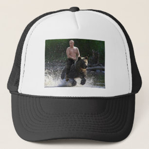 Putin reitet einen BÄREN! Truckerkappe