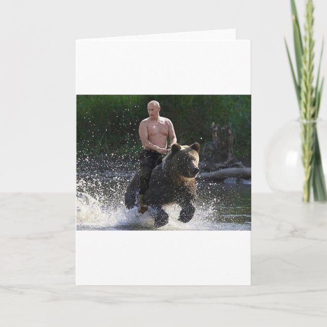 Putin rides a bear! karte (Vorderseite)