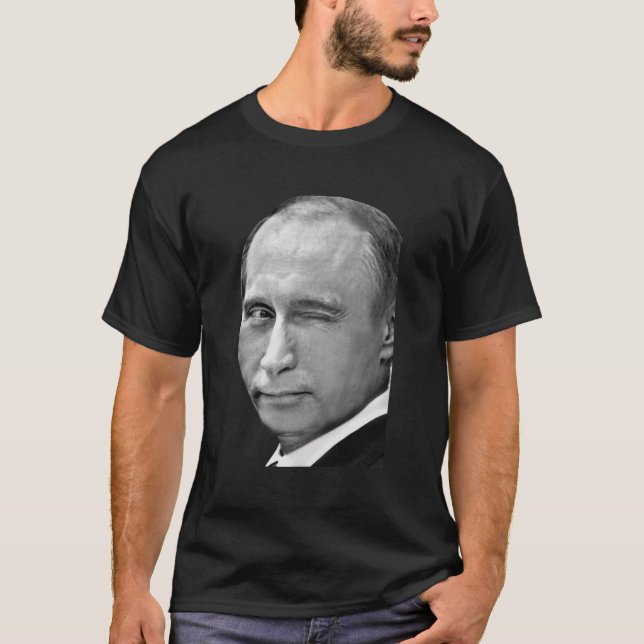 Putin windet Porträt Russlands Politik T-Shirt (Vorderseite)