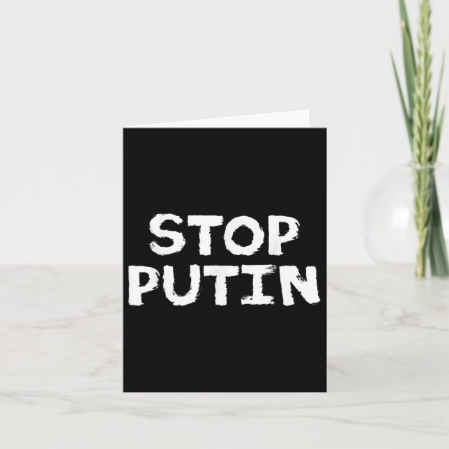 Putins Protest gegen den Krieg beenden Karte (Vorderseite)