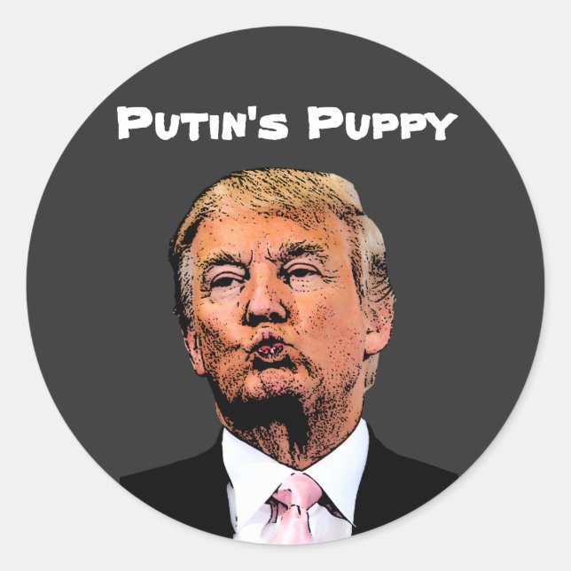 Putins Welpe Runder Aufkleber (Vorderseite)