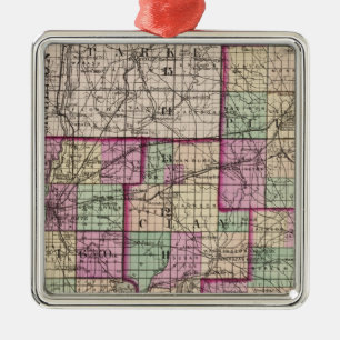 Putnam Landkreis und Vigo Landkreis Silbernes Ornament