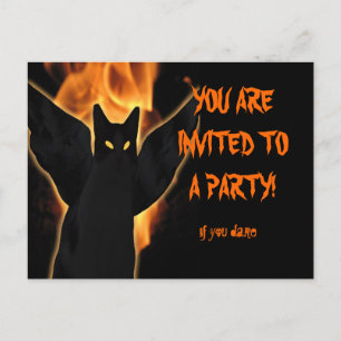 Putsch Cat Halloween Einladung Postkarte anpassen