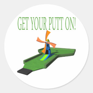 Putt anheben runder aufkleber