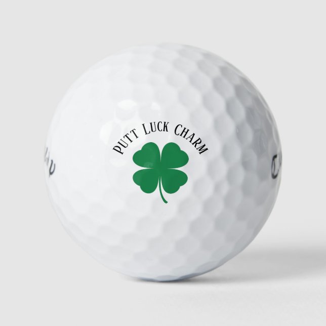 'Putt Glücksbringer' St. Patrick's Day Events  Golfball (Vorderseite)