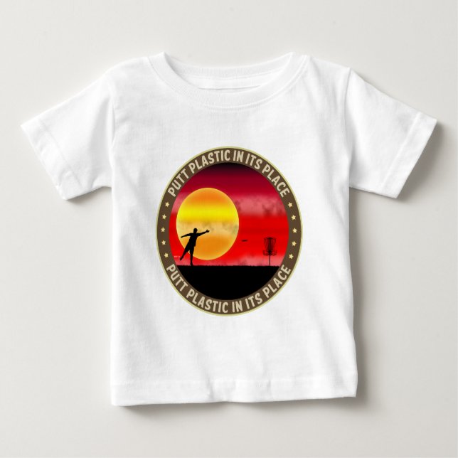 Putt-Kunststoff an seiner Stelle Baby T-shirt (Vorderseite)