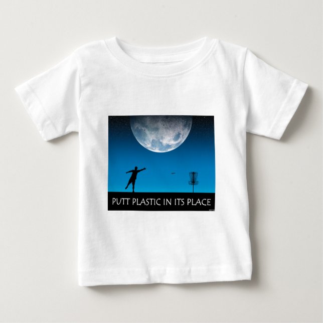 Putt-Kunststoff an seiner Stelle Baby T-shirt (Vorderseite)