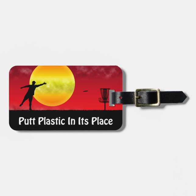 Putt-Kunststoff an seiner Stelle Gepäckanhänger (Vorderseite horizontal)
