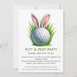 Putt & Peep Party Ostergolfen Einladung