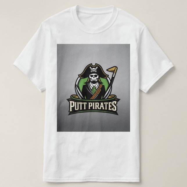 "Putt Pirates: Abenteuer auf Hoher See" T-Shirt (Design vorne)