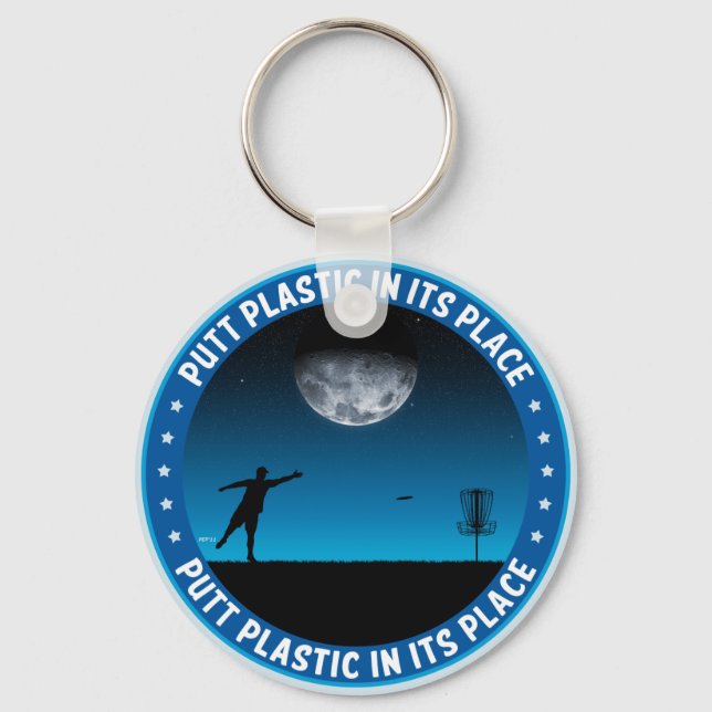 Putt Plastik an seiner Stelle #8 Schlüsselanhänger (Vorderseite)