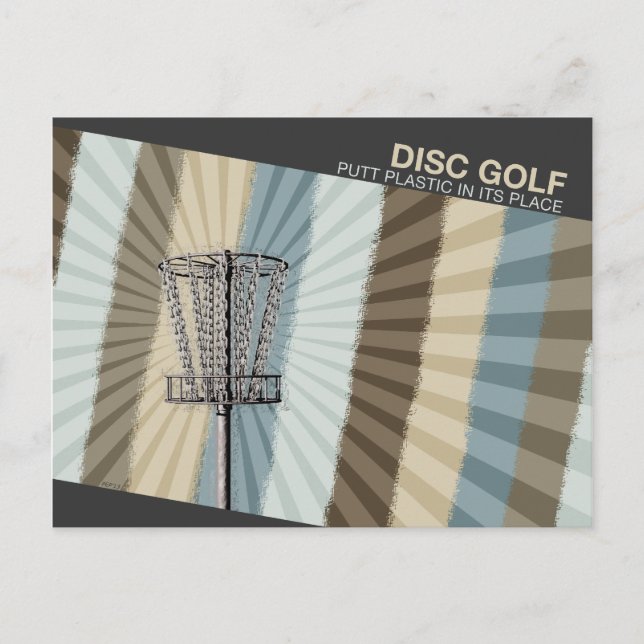Putt Plastik an seiner Stelle Postkarte (Vorderseite)