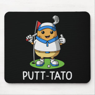 Putt-tato Golf spielende Kartoffeln Lustiger Golfs Mousepad