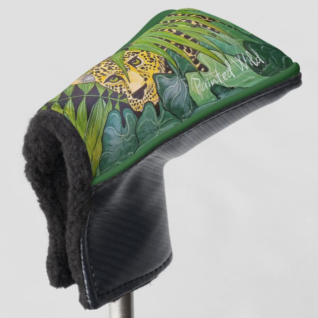 Putter Abdeckung Leopard Painted Wild Golf Headcover (3/4 Vorderseite)