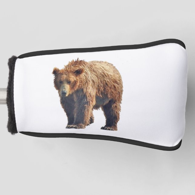 Putter-Abdeckung mit Grizzlybären Golf Headcover (Vorderseite)