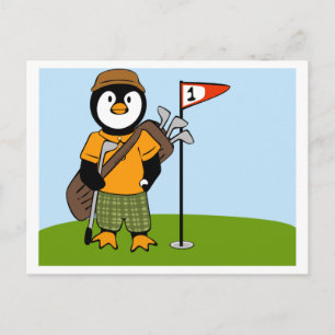 Putter Penguin Postkarte