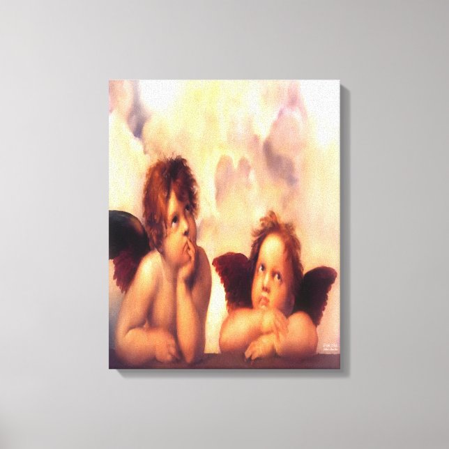 Putti Pair of Angels Leinwanddruck (Vorderseite)