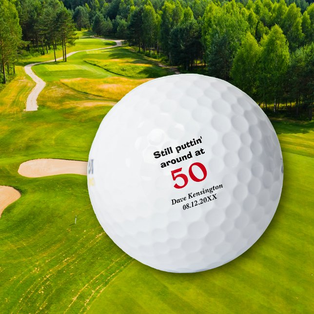 Puttin' ca. 50 Geburtstag Personalisiert Golfball (Von Creator hochgeladen)