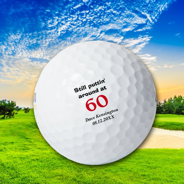 Puttin' ca. 60 Geburtstag Personalisiert Golfball (Von Creator hochgeladen)