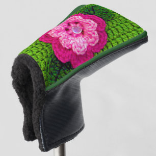 Putting Green Pink Blume Designer Crochet Print Golf Headcover