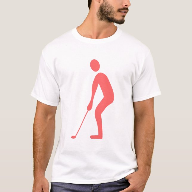 Putting - Tropenrosa T-Shirt (Vorderseite)