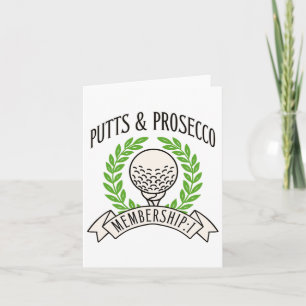 Putts und Prosecco Frauen Golf T-Shirt für Damen, Karte