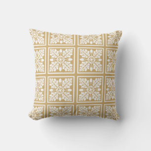Putty Acorn und Leaf Tile Design Kissen