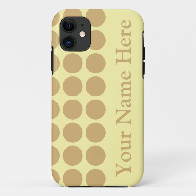 Putty Cream Neutral Punkte mit Namen Case-Mate iPhone Hülle (Rückseite)