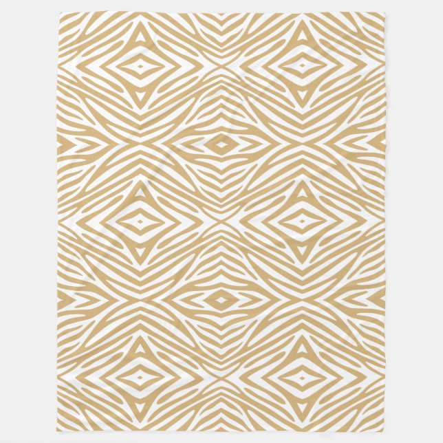 Putty Neutral Zebra Fleecedecke (Vorderseite)